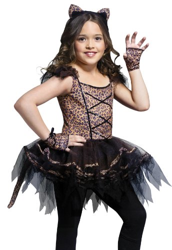Fun World Girls Leopard Kitty Cat Ballerina Halloween Costume M Fun World Girls Leopard Kitty Cat Ballerina Halloween Costume M