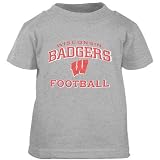 adidas Wisconsin Badgers Ash Toddler Stacked T-shirt