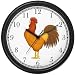 Rooster, Le Coq, Cockerel, Cocq Gaulois, Cock Chicken Bird - JP Animal Wall Clock by WatchBuddy Timepieces (White Frame)