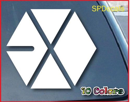 EXO Kpop Band Car Window Vinyl Decal Sticker 4" Wide (Color: White)