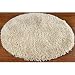 Safavieh SG240V Shag Collection Classic Handmade Ivory Shag Round Area Rug, 6-Feet Round
