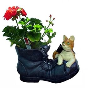 Kitty Cat, Resin Shoe Flower Planter, 15 from Garden Shoes