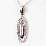 14K Rose Gold Diamond Pendant