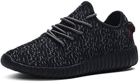 DianSen Women's Men's Daily Walking Shoes Athletic Breathable Runing Shoes (Men US 10.5 / EU 44, Black)