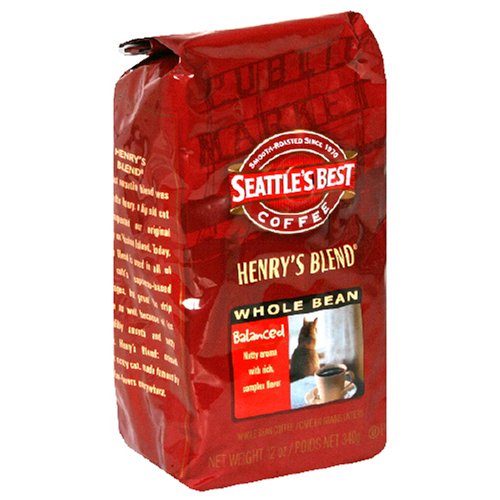 Seattle's Best Coffee Henry's Blend Whole Bean Coffee, 12-Ounce Bags (Pack of 3)