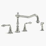 Blanco Madison IV Widespread Faucet W/ Lever Handles And Side Spray (Polished Chrome)