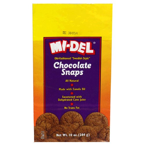 Mi-Del Old-Fashion, Swedish Style Chocolate Snaps, 10-Ounce Bag (Pack of 12) by Mi-Del