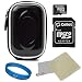 VG Slim Travel Edition Semi Hard Case w/ Removable Carbineer (Candy Black EVA) for Sony Cyber-Shot DSC-TX30 / DSC-WX80 / DSC-W730 / DSC-W710 / DSC-WX150 / DSC-W690 / DSC-TX66 / DSC-TX20 / DSC-WX70 / DSC-TX200V / DSC-WX50 / DSC-W610 / DSC-W620 / DSC-W650 / DSC-WX30 / DSC-W550 / DSCR-TX55 / DSC-W510 / DSC-W530 / DSC-W560 / DSC-T110 / DSC-WX10 / DSC-WX9 / DSC-W570 Point & Shoot Digital Cameras + Universal Screen Protector + 16GB SD Memory Card & Adapter + SumacLife TM Wisdom Courage Wristband
