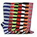 COUVER Women's Wider Striped Knee High Casual Tube Cotton Socks(1 Pair)