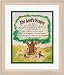 Lord's Prayer for Kids with White & Green Mats in White Wash Frame