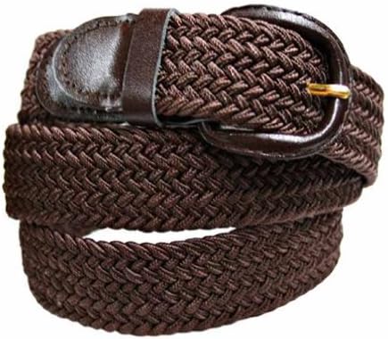 Luxury Divas Brown Braided Elastic Stretch Belt