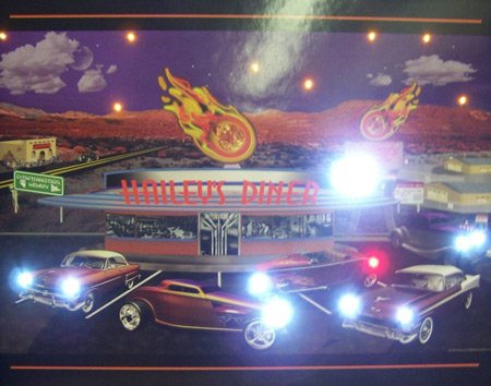Haileys Diner LED Poster