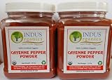 Indus Organic Cayenne Pepper Powder Spice 1 Lb (X2) Jars