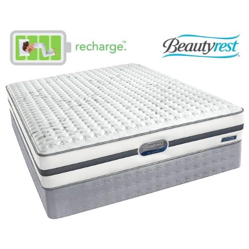 *& Simmons Beautyrest Recharge Firm Full Low Profile Mattress Set