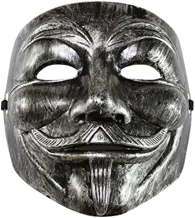 Mask Fancy Silver Mask Costume Accessory Anonymous