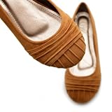 Ollio Women's Faux Suede Ballet Low Heels Flat Loafers Comfort Multi-Color Shoes