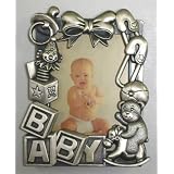 3 1 2x5 Pewter Finished 'BABY' Picture Photo Frame... by