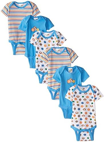 Always Baby Baby-Boys Sport 6 Piece Bodysuit Bundle, Sport, Newborn