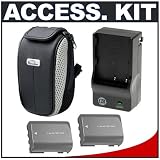 Canon PowerShot PSC-100 Carrying Case with Two (2) NB-2LH Batteries & Charger + Cameta Bonus Accessory Kit for G7 & G9 Digital Cameras