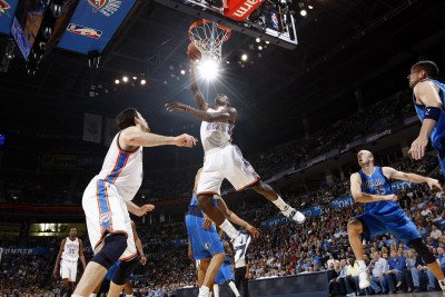 Dallas Mavericks v Oklahoma City Thunder: Jeff Green Photographic Poster Print by Layne Murdoch, 12x18