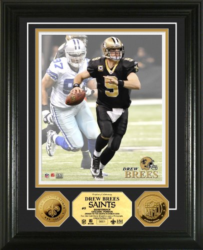Highland Mint NFL New Orleans Saints Drew Brees 24KT Gold Coin Photomint