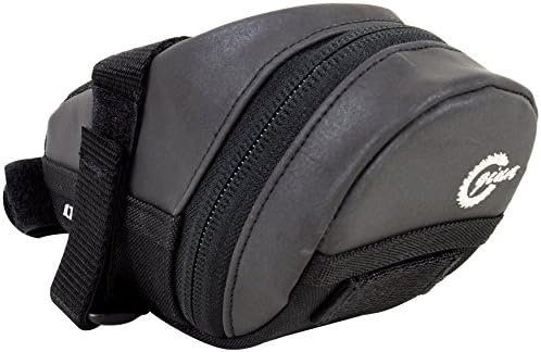 LTG Gina, Velcro Strap, Unique Reflective Material, Cycling Outdoor Bicycle, Pouch, Seat Pack, Saddle Bag (Black)