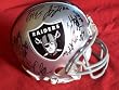 2011 Oakland Raiders Team Autographed Riddell Mini Helmet with 21 Signatures, Proof Photos