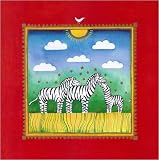 Posters: Linda Edwards Poster Art Print - Three Little Zebras (16 x 16 inches)