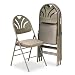 Bridgeport Products - Bridgeport - Fabric Padded Seat/Molded-Back Folding Chair, Taupe Frame - Sold As 1 Carton - Heavy-duty frame with tube-in-a-tubeTM construction for strength and rigidity. - Thick cushion offers extreme comfort. - Double hinges enhance durability. - Handhold for easy carrying. - Folds flat for compact storage.