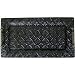 Black Metal Embossed Edges Tray with Handles, 20 inches long