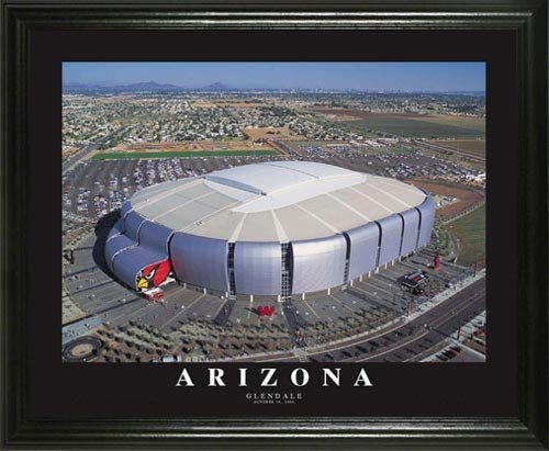 Arizona Cardinals - University of Phoenix Stadium Aerial - Lg - Framed Poster Print