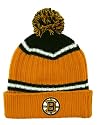 Boston Bruins Old School Cuffed Yellow and Black Knit Beanie Hat/Cap
