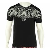 PapiUnderwear,LionPatternVNeckTShirtBlackS