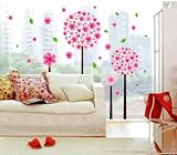 Rainbow Wall-stickers Wall Decor Removable Decal Sticker - Big Pink Cherry Blossom Tree