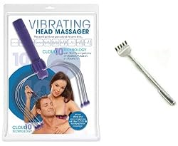 10-Speed Therapeutic Head Scalp Massager and Telescoping Back Scratcher