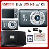 Canon Powershot 100 HS Digital ELPH Camera (Gray) w/ SSE "Executive Package ....