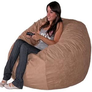 4-feet Medium Brown Cozy Sac Bean Bag Chair Love Seat