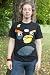Angry Birds Bomber Face Black Graphic T Shirt