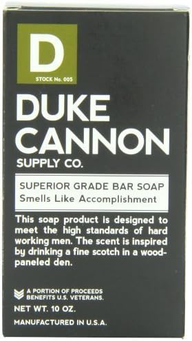 Duke Cannon Big American Brick of Soap, Black, Smells Like Accomplishment, Bergamot and Black Pepper, 10 Ounce. by Duke Cannon Supply Company