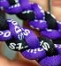 20" Black/Purple Titanium Sport Tornado Baseball/Softball Necklace