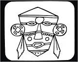 Mouse Pad with black and white , painting, decorative, art, South America , Brazil, model, mask, relic, artifact, designer