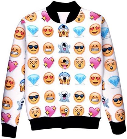 Funny Cartoon Face Network Expression 3d Print Baseball Sweatshirt Jacket