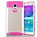 Note 4 Case, Lumsing™ Fashion Hard Soft Heavy Duty Shockproof Protective Case Hybrid Armor Protection Defender Case High Impact Case for Samsung Galaxy Note 4 (Rose/Gold)