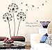 Sangu Love Dandelion Fly Removable Mural Wall Stickers Wall Decal for Home Decor