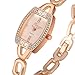 Xinge Women's Rose Gold Tone Bangle Watch and Bracelet Set Analog Quartz 4 PiecesXG592R/225458