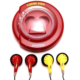 Koss Sportbuds 2-Pack Stereo Earphones with Team Logo Case (Florida State University) by 