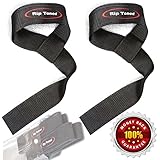 Lifting Wrist Straps by Rip Toned (Pair) - Bonus Ebook - Lifetime Warranty - Cotton Padded - For Weightlifting, Bodybuilding, Crossfit, Strength Training, Powerlifting, MMA