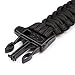 JD.Gems 550 Parachute Cord Emergency Military Survival Bracelet Whistle Wristband-Black