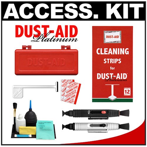 DUST-AID Platinum Sensor Cleaning Kit with Refill Strips + Lenspen Lens & LCD Cleaners + 6-Piece DSLR Cleaning Kit