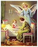 IMAGE OF Heiliger Schutzengel HIGH QUALITY MUSEUM WRAP CANVAS Print Unknown 8x10